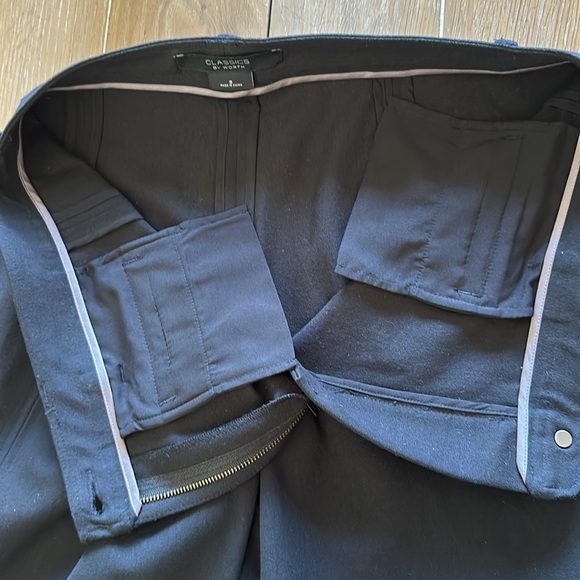 Worth NY Black straight leg Stretch Skinny Pants Zip Pockets cotton modal 8 - Picture 7 of 9